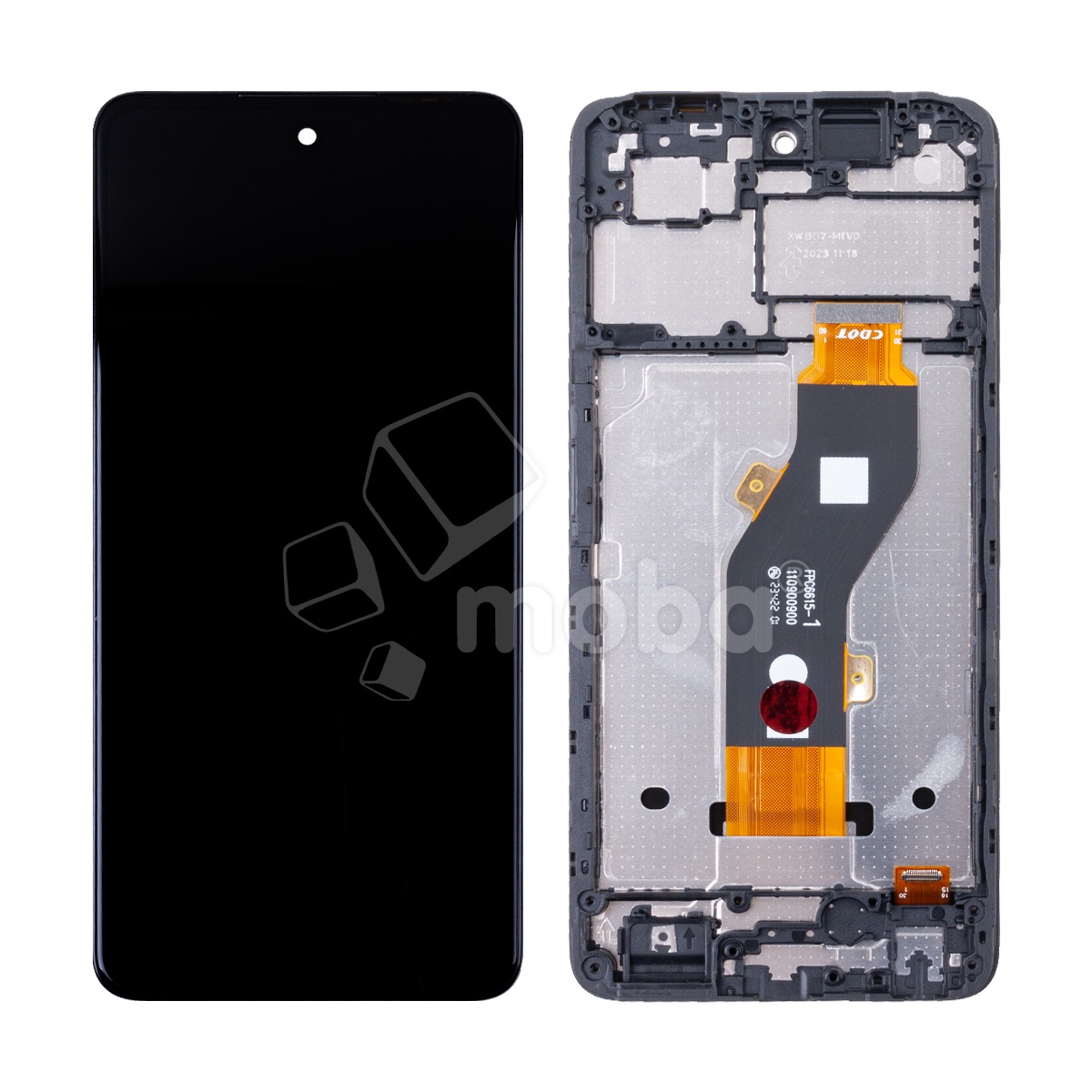 Дисплей для Tecno Spark 20C (BG7n) модуль с рамкой Черный - OR (HD+, 300 Кд/м², 90 Гц)