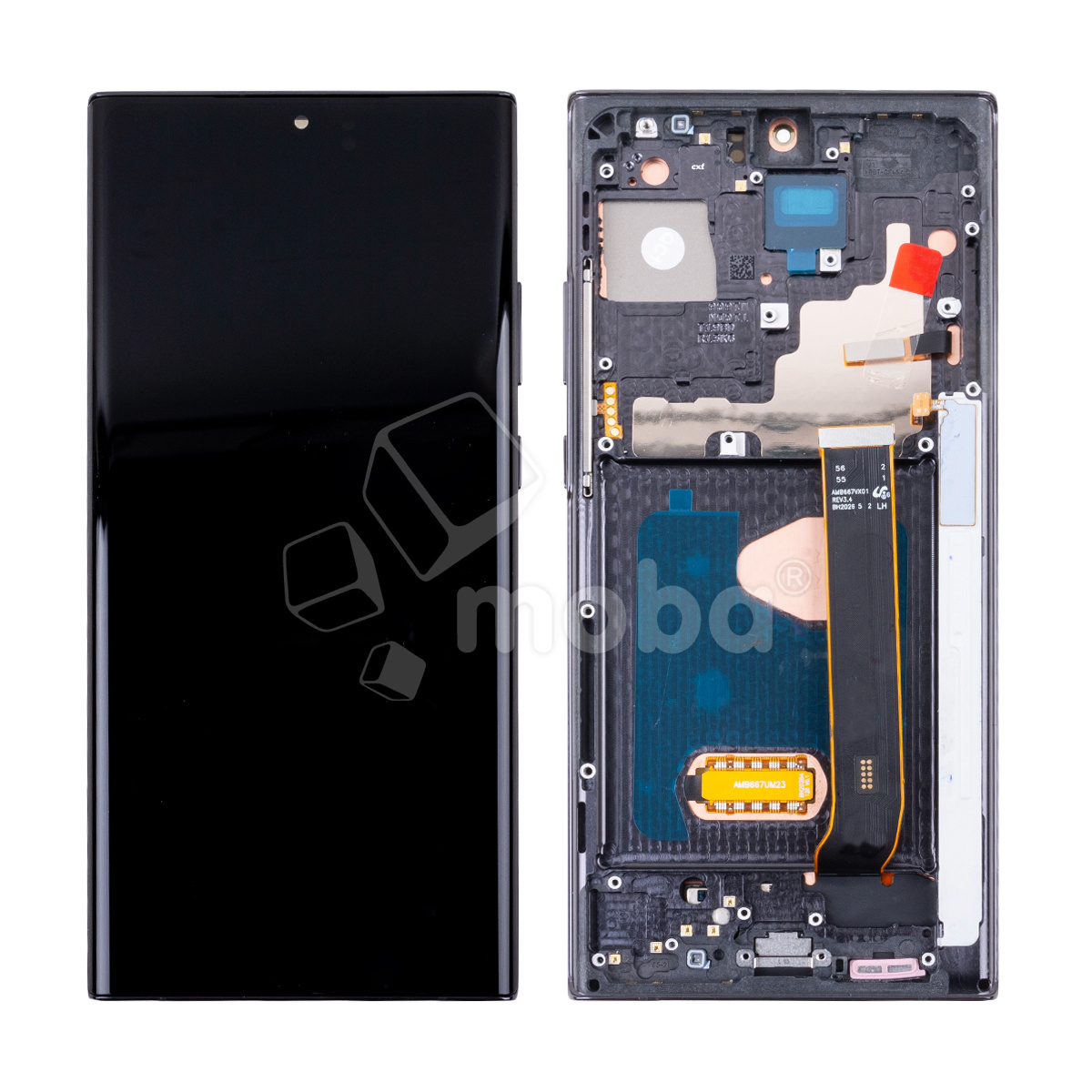 Дисплей для Samsung Galaxy Note 20 Ultra (N985F/N986F) модуль с рамкой Черный - (OLED) (Full Size) (Full HD, 500 Кд/м²)