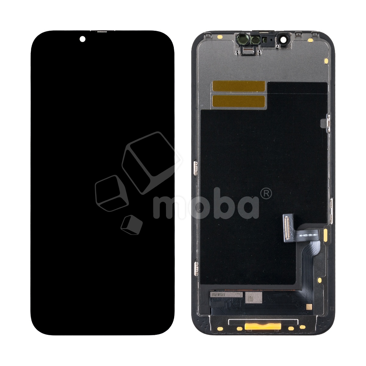 Дисплей для iPhone 13 (A2635) в сборе с тачскрином Черный - (Hard OLED, Full HD COF, 650 Кд/м²) (площадка под IC)