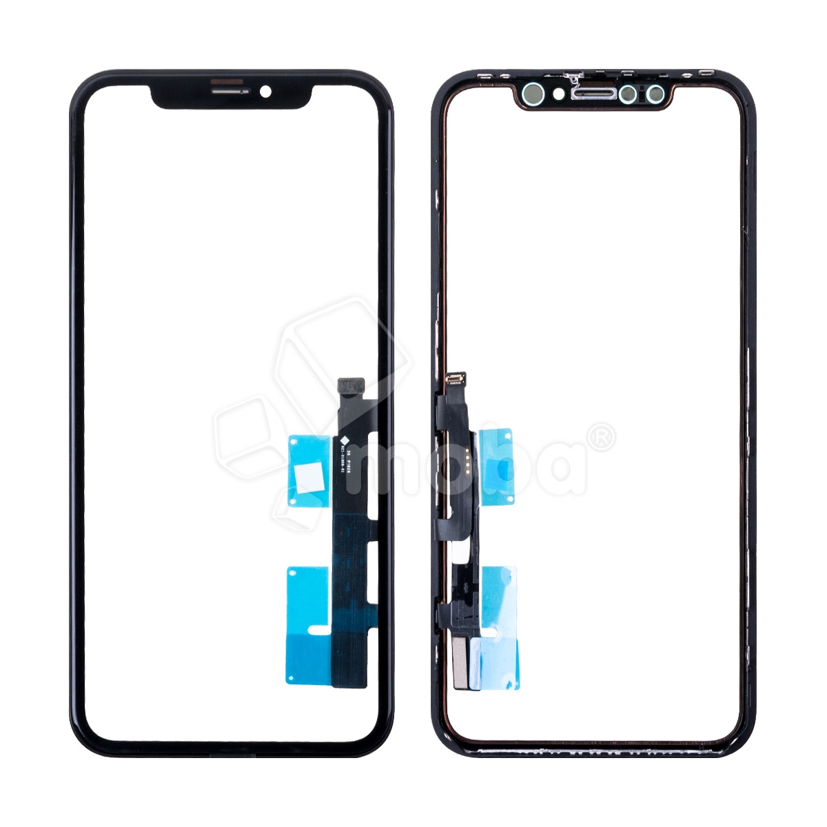 Стекло для переклейки iPhone Xr с OCA пленкой + тачскрин Черный - OR (Mitsubishi)