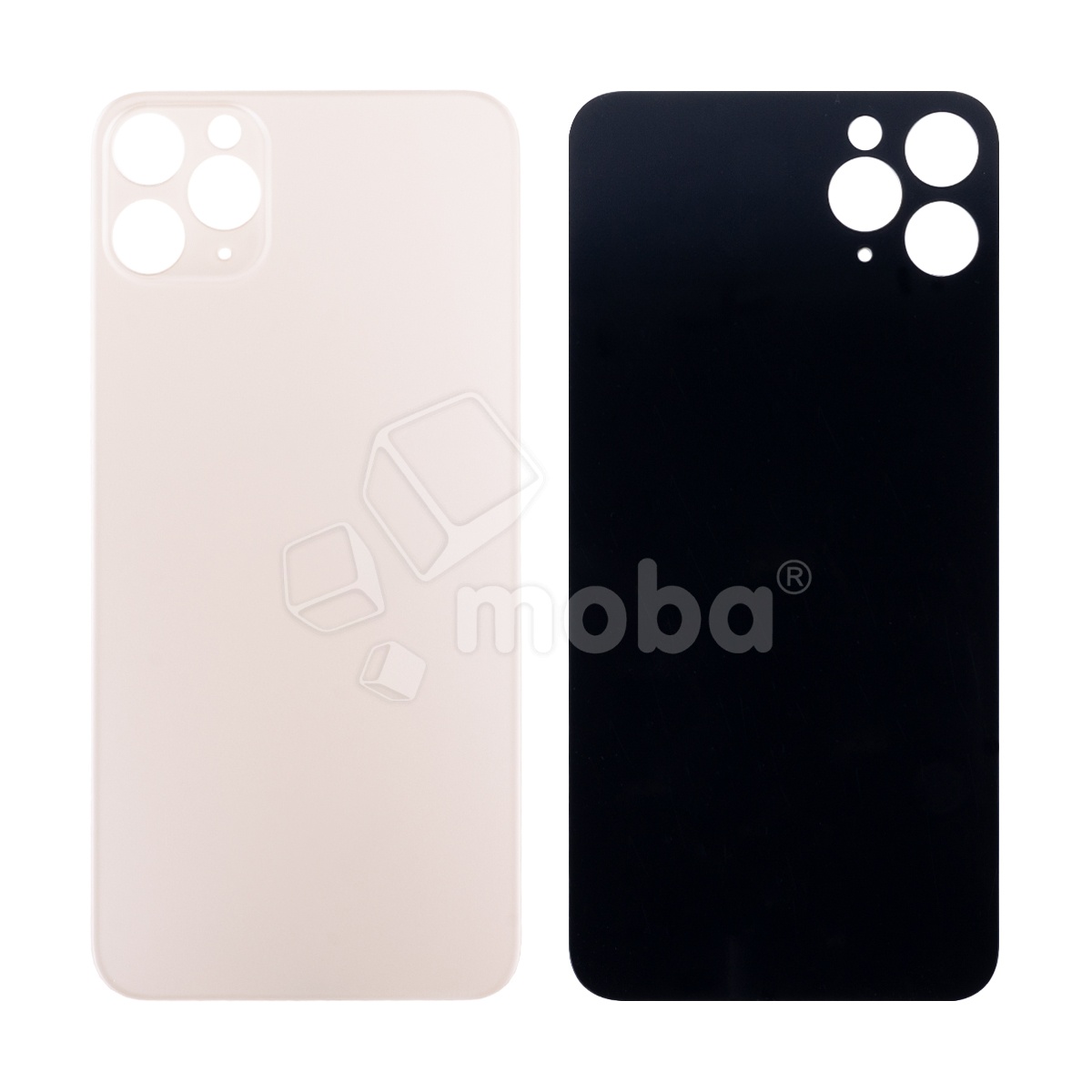 Задняя крышка для iPhone 11 Pro (A2215) Золото (стекло, монолит, широкий вырез под камеру, логотип) - Премиум