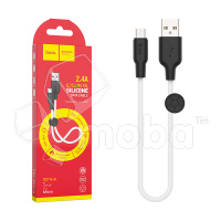 Кабель USB - MicroUSB Hoco X21 Plus (2.4A, силикон, термостойкий, 0.25 м) Белый купить по цене производителя Санкт-Петербург | Moba