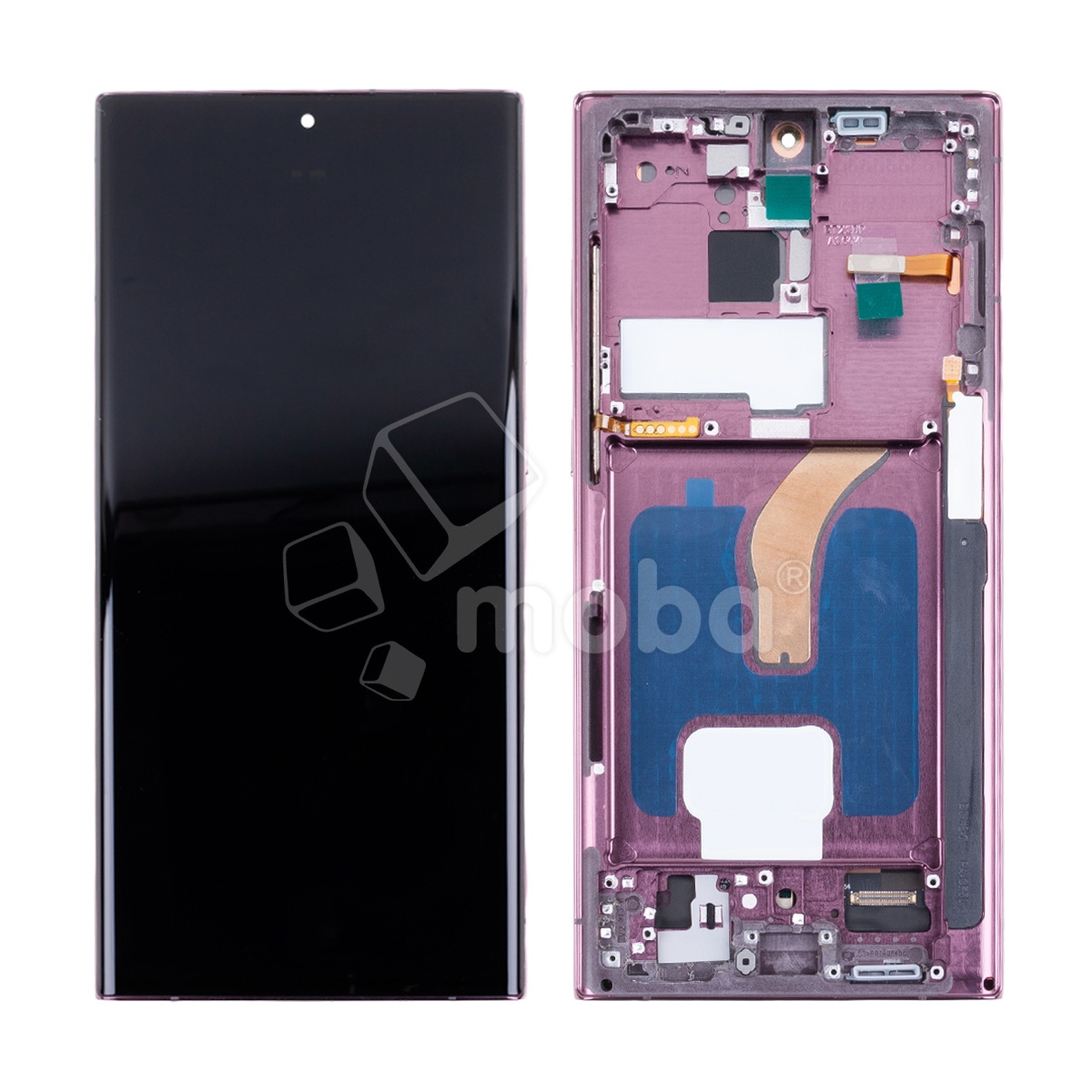 Дисплей для Samsung Galaxy S22 Ultra (S908B/S908E/S9080) модуль с рамкой Бордовый - (OLED) (Full HD, 500 Кд/м²)
