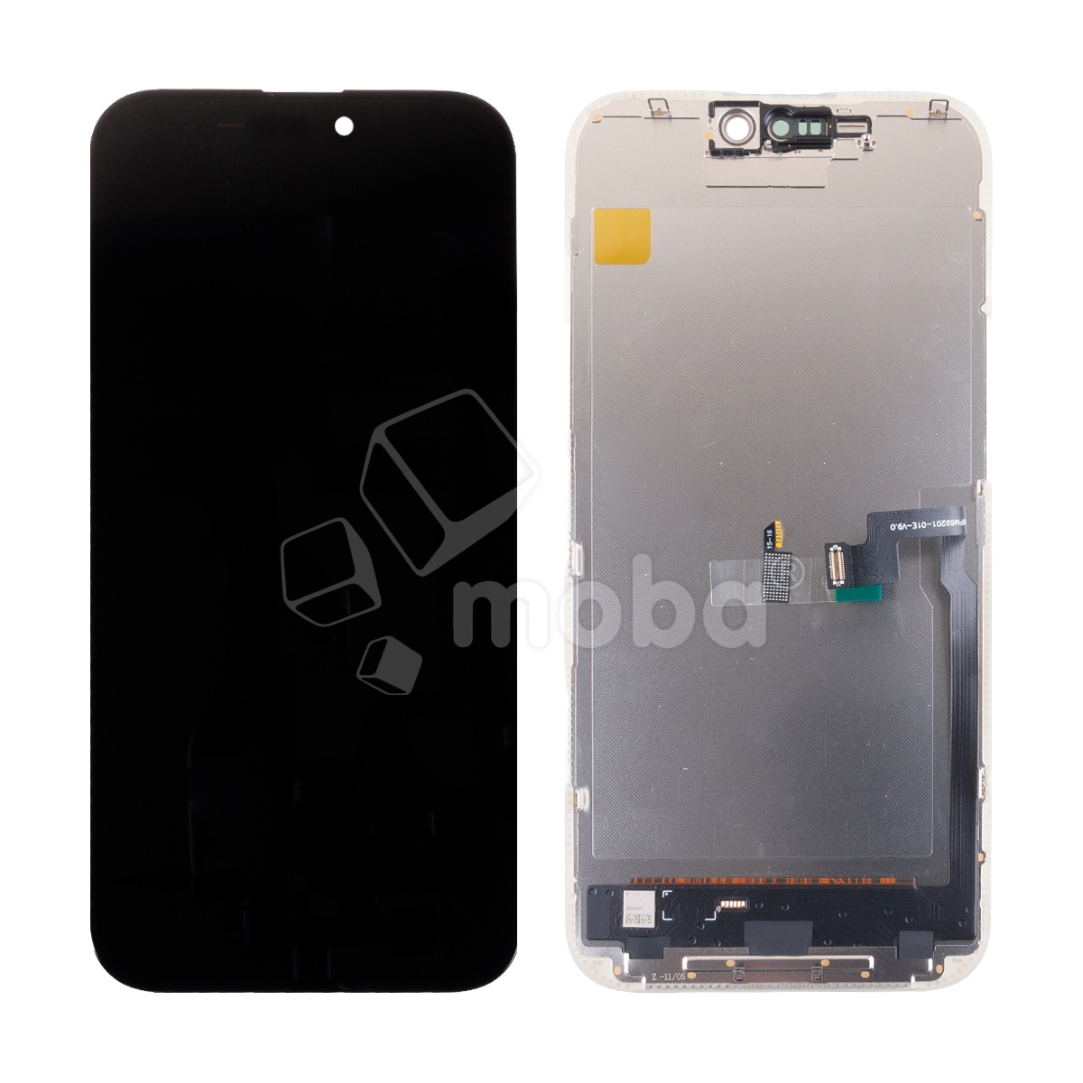 Дисплей для iPhone 16 Pro Max (A3296) в сборе с тачскрином Черный - DD (Hard OLED, HD+ COF, 650 Кд/м²) (площадка под IC)