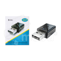 Адаптер USB+AUX B16D (Bluetooth) Черный