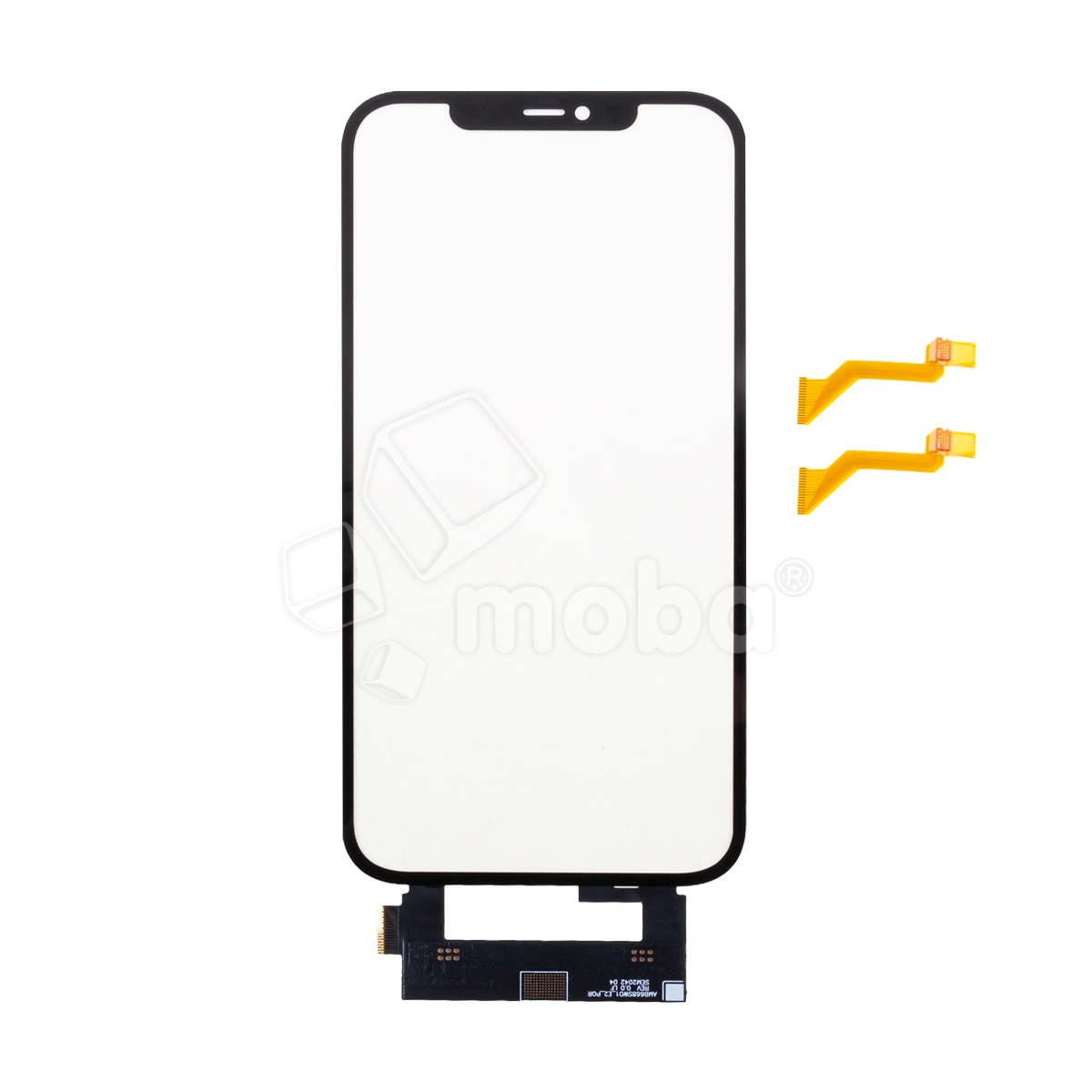 Стекло для переклейки iPhone 12 Pro Max (A2411) с OCA пленкой + тачскрин Черный - OR (Feaglet)