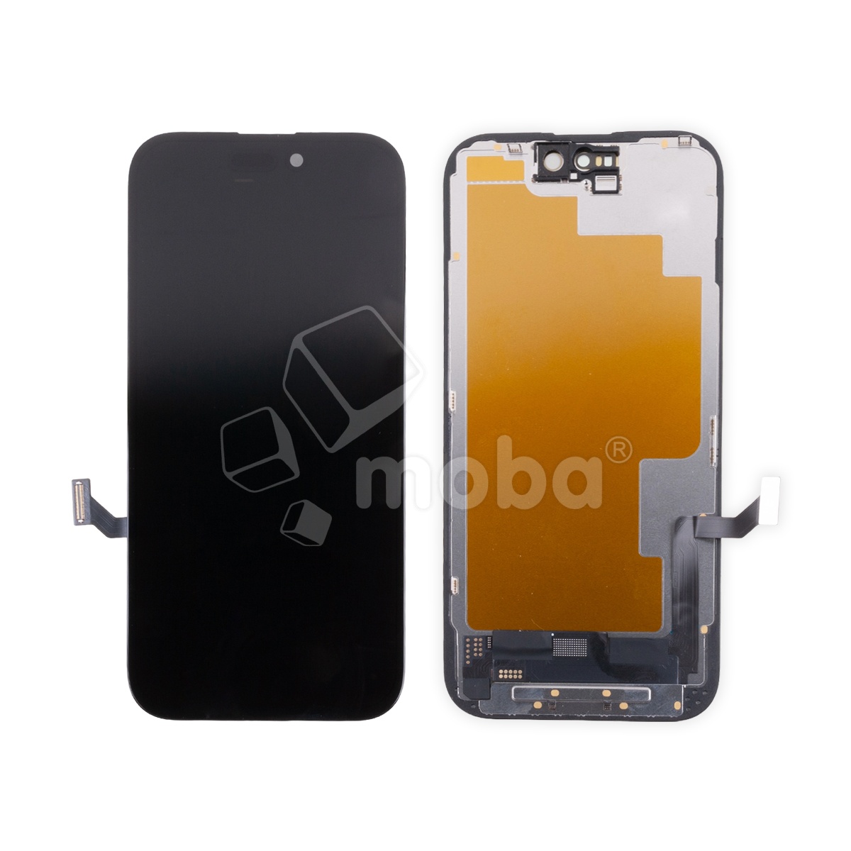 Дисплей для iPhone 15 (A3090) в сборе с тачскрином Черный - (Hard OLED, Full HD COF, 650 Кд/м²) (площадка под IC)