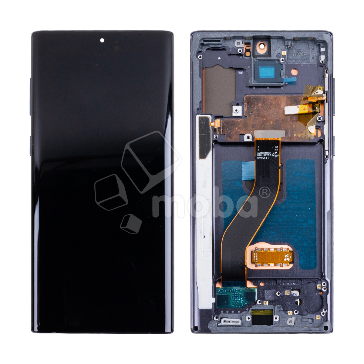 Дисплей для Samsung Galaxy Note 10 (N970F/N971F) модуль с рамкой Черный - (OLED)