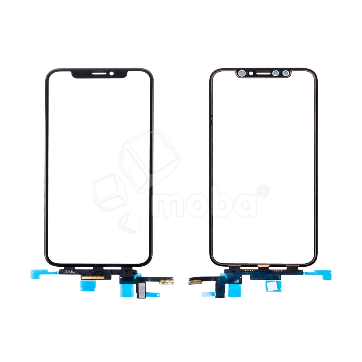 Стекло для переклейки iPhone X с OCA пленкой + тачскрин Черный - OR (Mitsubishi)