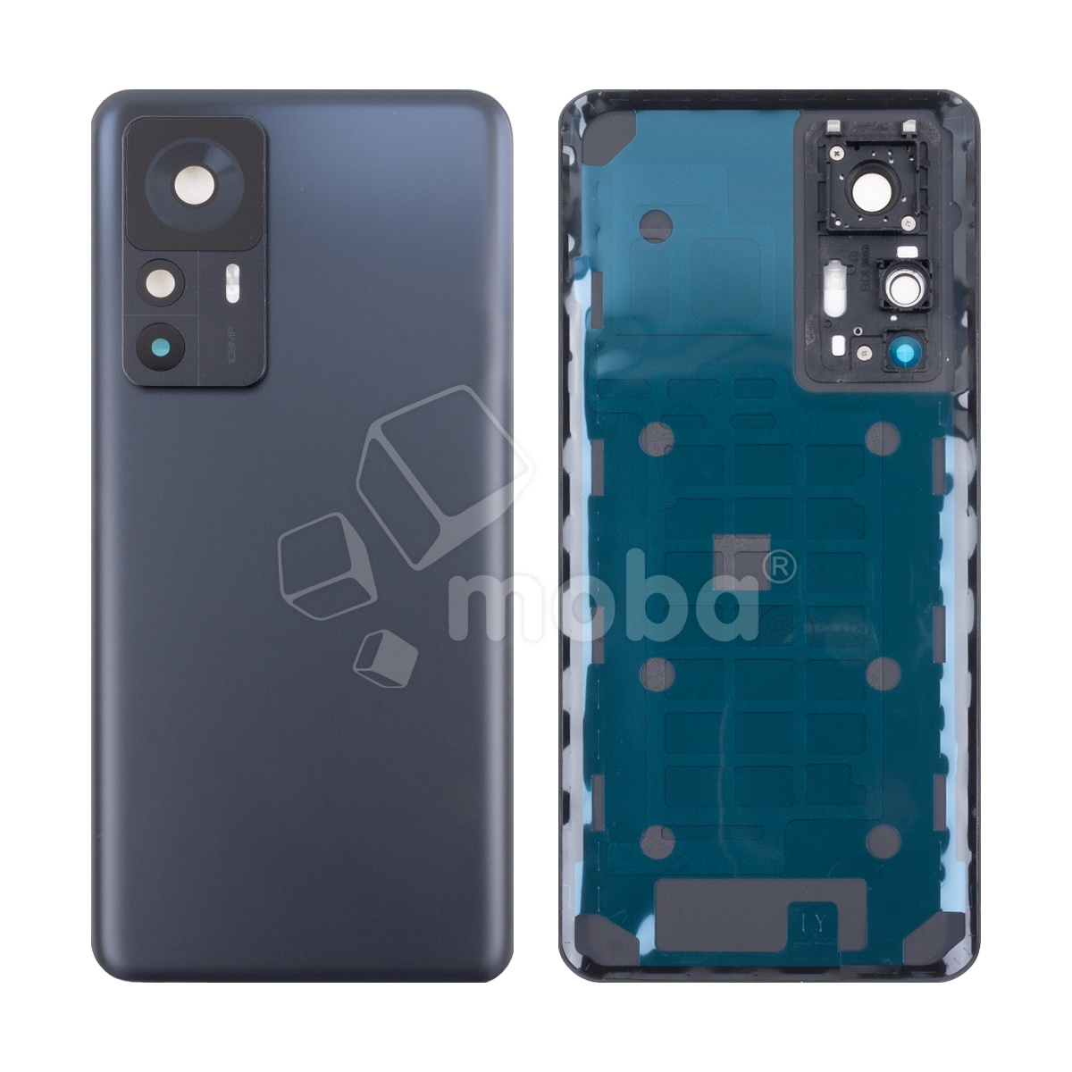 Задняя крышка для Xiaomi 12T (22071212AG) Черный (Матовая) - Премиум