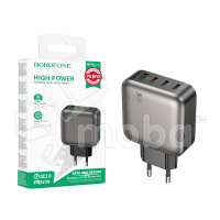 Сетевое зарядное устройство USB/Type-C Borofone BAS57A (67W, QС3.0, PD, 4 порта, GaN) Черный