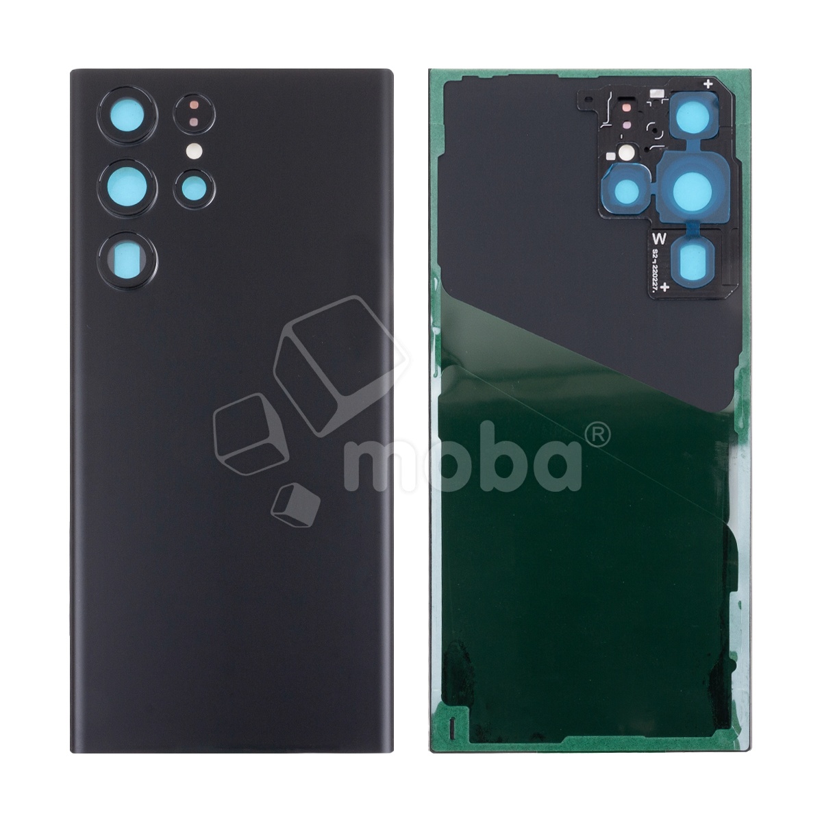Задняя крышка для Samsung Galaxy S22 Ultra (S908B) Черный - Премиум