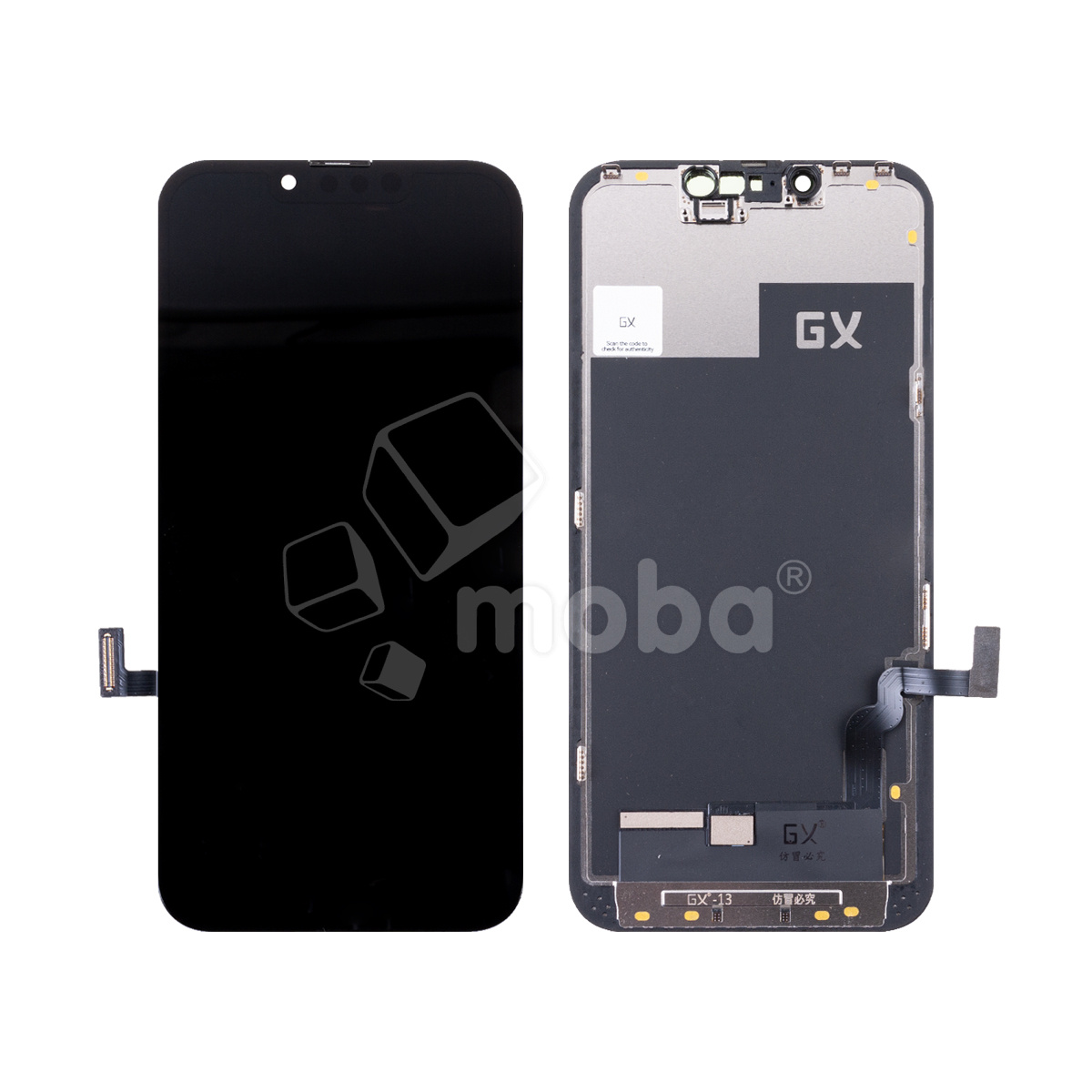 Дисплей для iPhone 13 (A2635) в сборе с тачскрином Черный - GX (Hard OLED, Full HD COF, 600 Кд/м²) (площадка под IC)