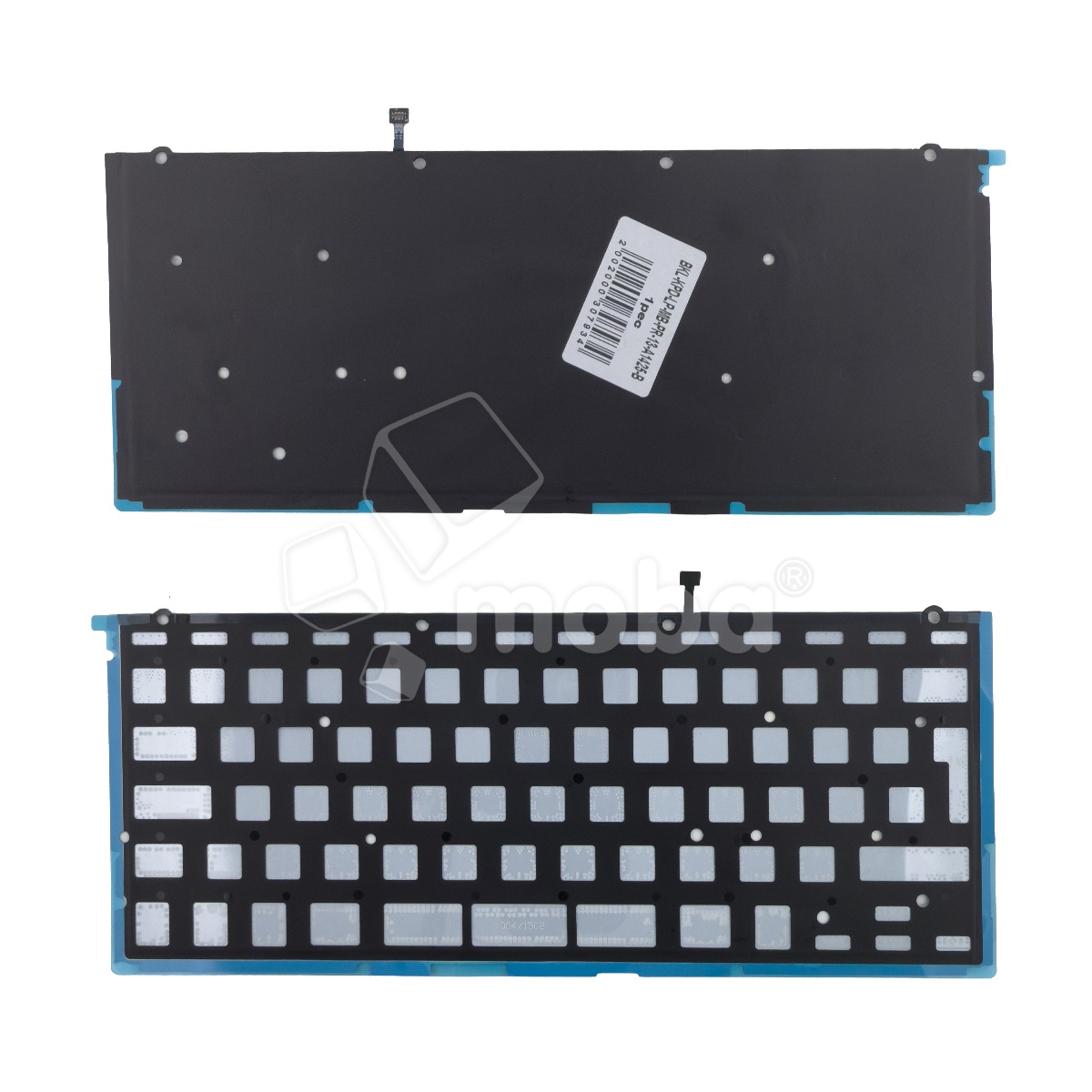 Подсветка клавиатуры для ноутбука MacBook Pro 13" A1425 (2012-2013, Г-образный Enter RU) Черный