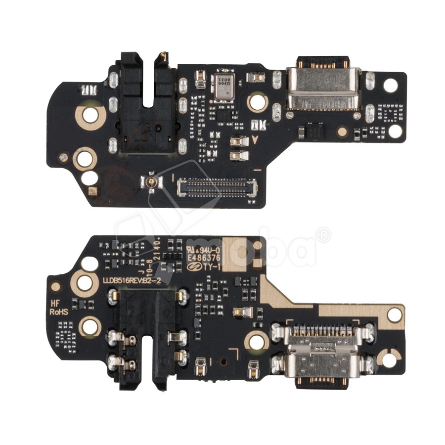 Шлейф для Xiaomi Redmi Note 8/8 2021 (M1908C3JC/M1908C3JGG) плата системный разъем/разъем гарнитуры/микрофон - Премиум