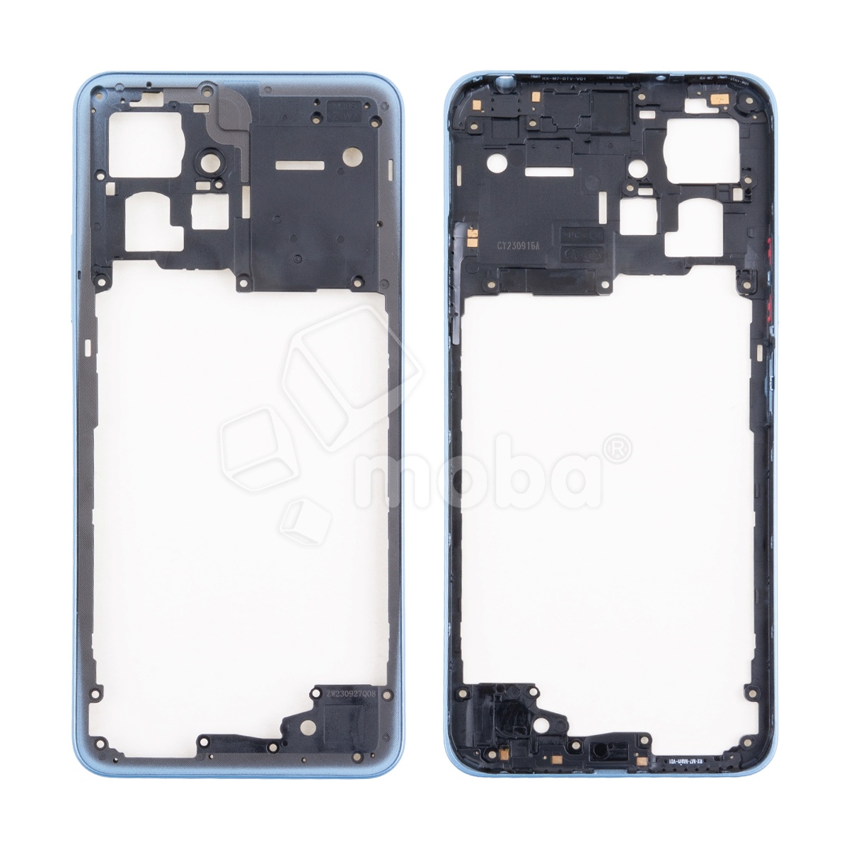 Средняя часть для Xiaomi Redmi Note 12 4G (23021RAA2Y/23021RAAEG/23027RAD4I/23028RA60L) Голубой