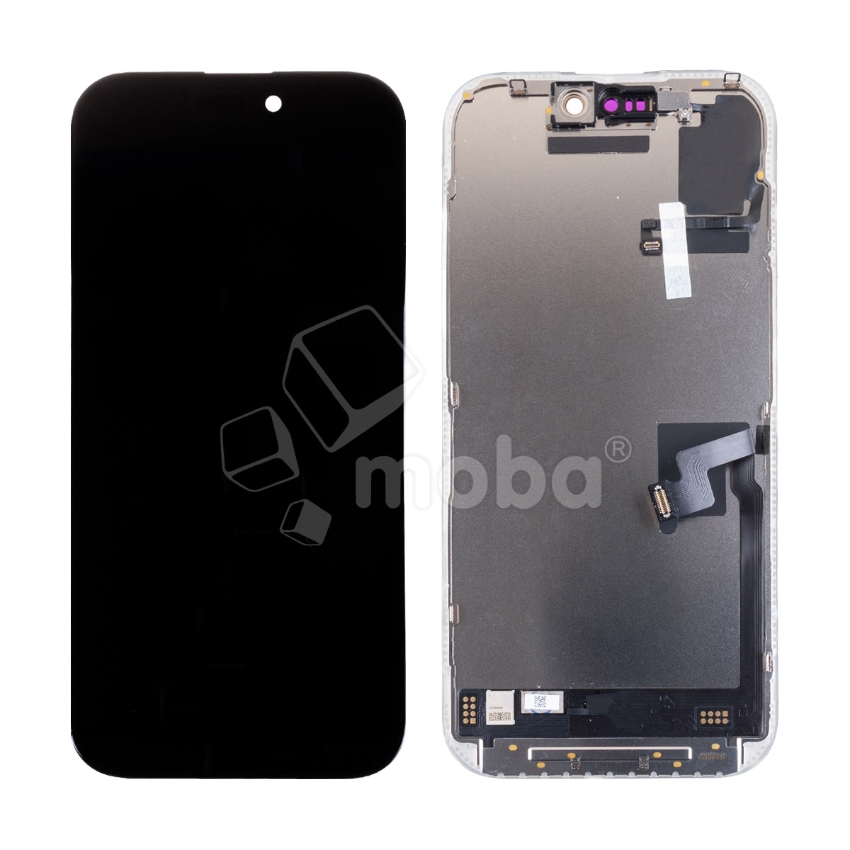 Дисплей для iPhone 16 Pro (A3293) в сборе с тачскрином Черный - (Soft OLED, Full HD COP, 850 Кд/м², 120 Гц) (с верификацией = с привязкой без ошибки)