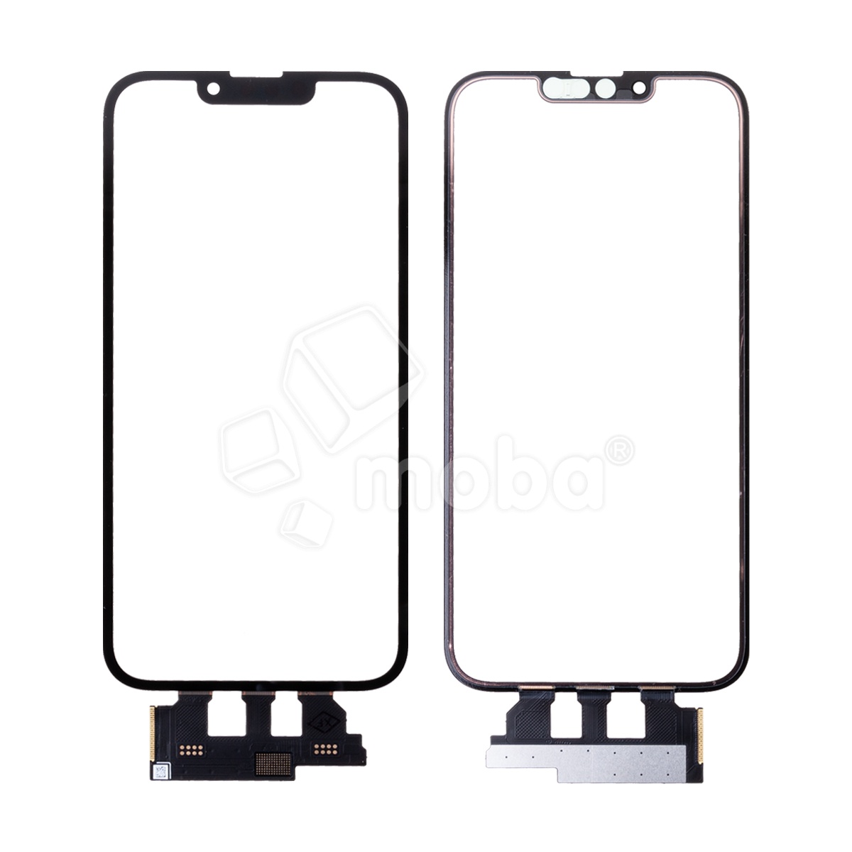 Стекло для переклейки iPhone 13 (A2635) с OCA пленкой + тачскрин + рамка Черный - OR (Mitsubishi)