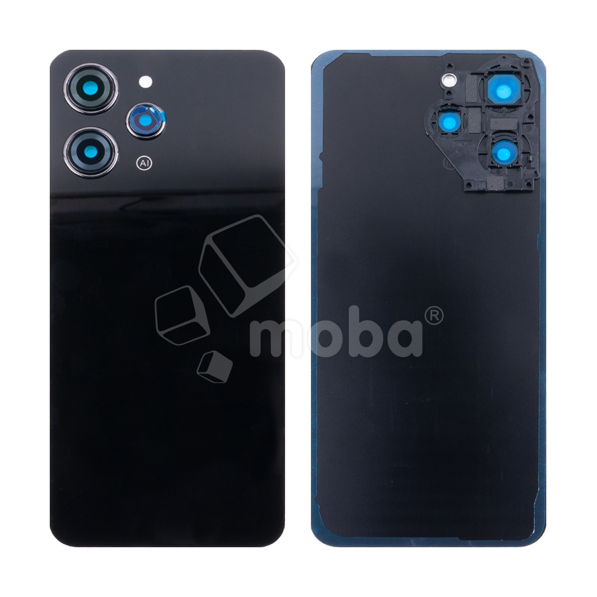 Задняя крышка для Xiaomi Redmi 12 4G (23053RN02Y) Черный - Премиум