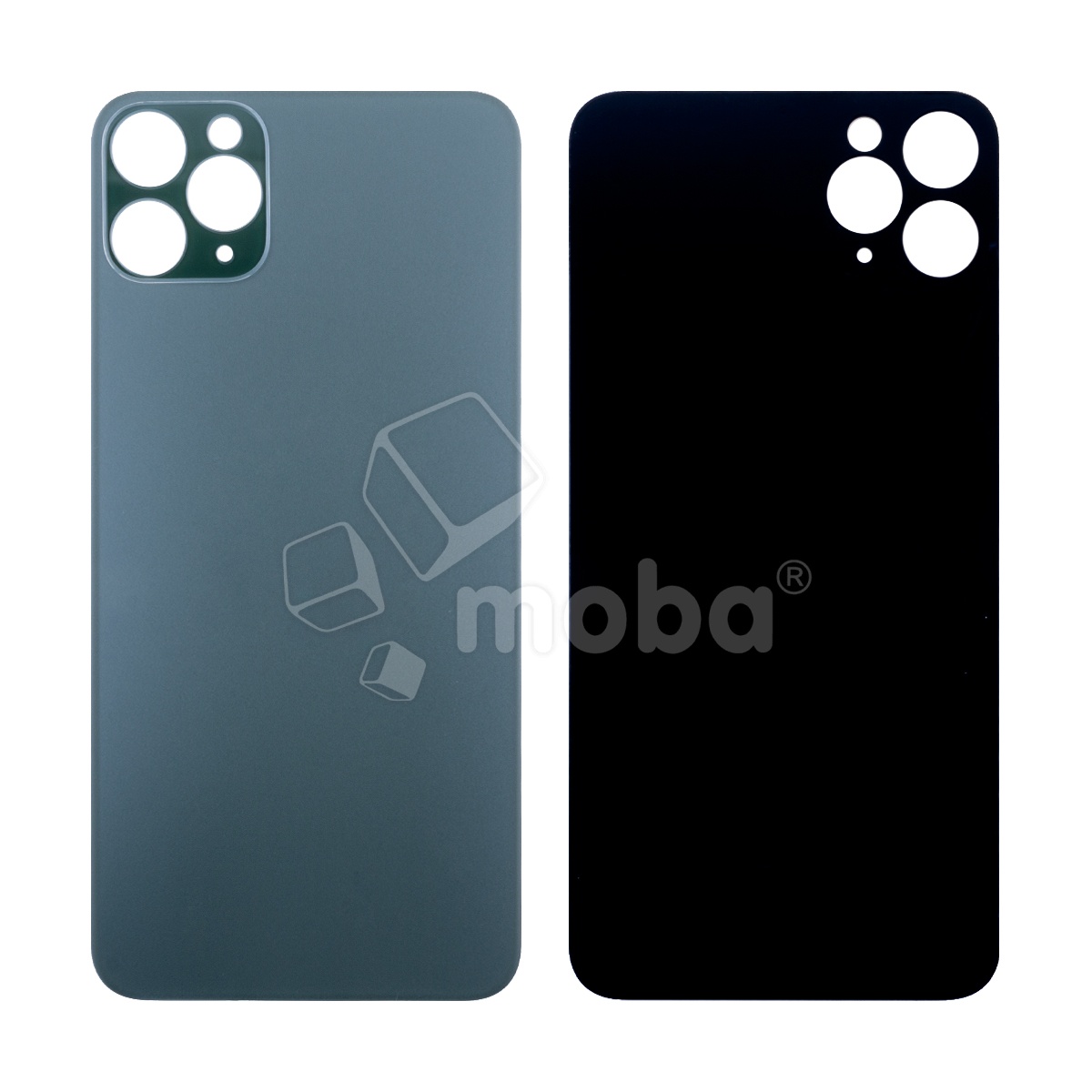 Задняя крышка для iPhone 11 Pro Max (A2218) Темно-зеленый (стекло, широкий вырез под камеру, логотип)