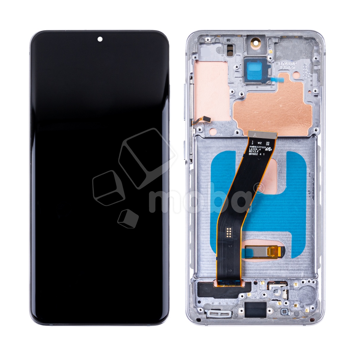 Дисплей для Samsung Galaxy S20 (G980F) модуль с рамкой Серый - (OLED) (Full Size) (Full HD, 500 Кд/м²)