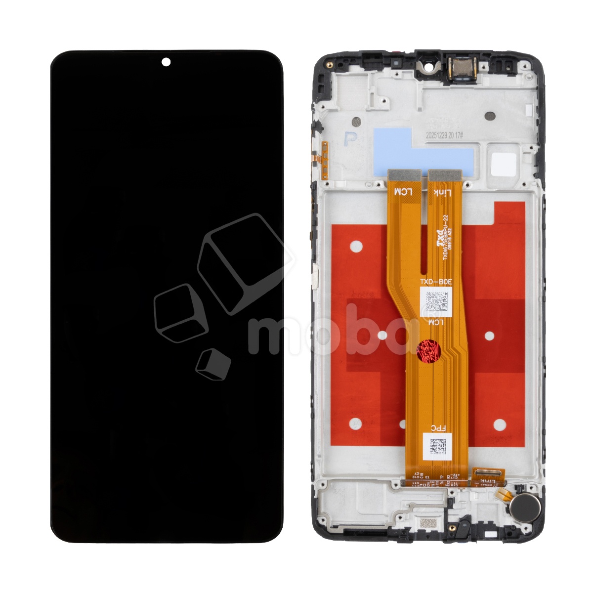 Дисплей для Samsung Galaxy A07 4G (A075F) модуль с рамкой Черный - OR (HD+, 300 Кд/м², 90 Гц)