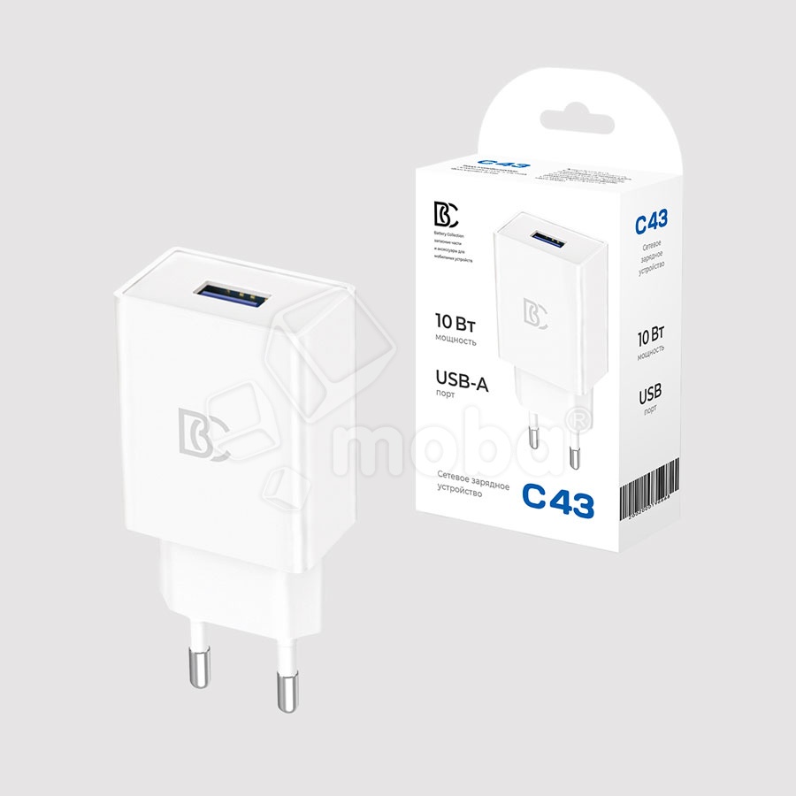 Сетевое зарядное устройство USB BC C43 (10W) Белый