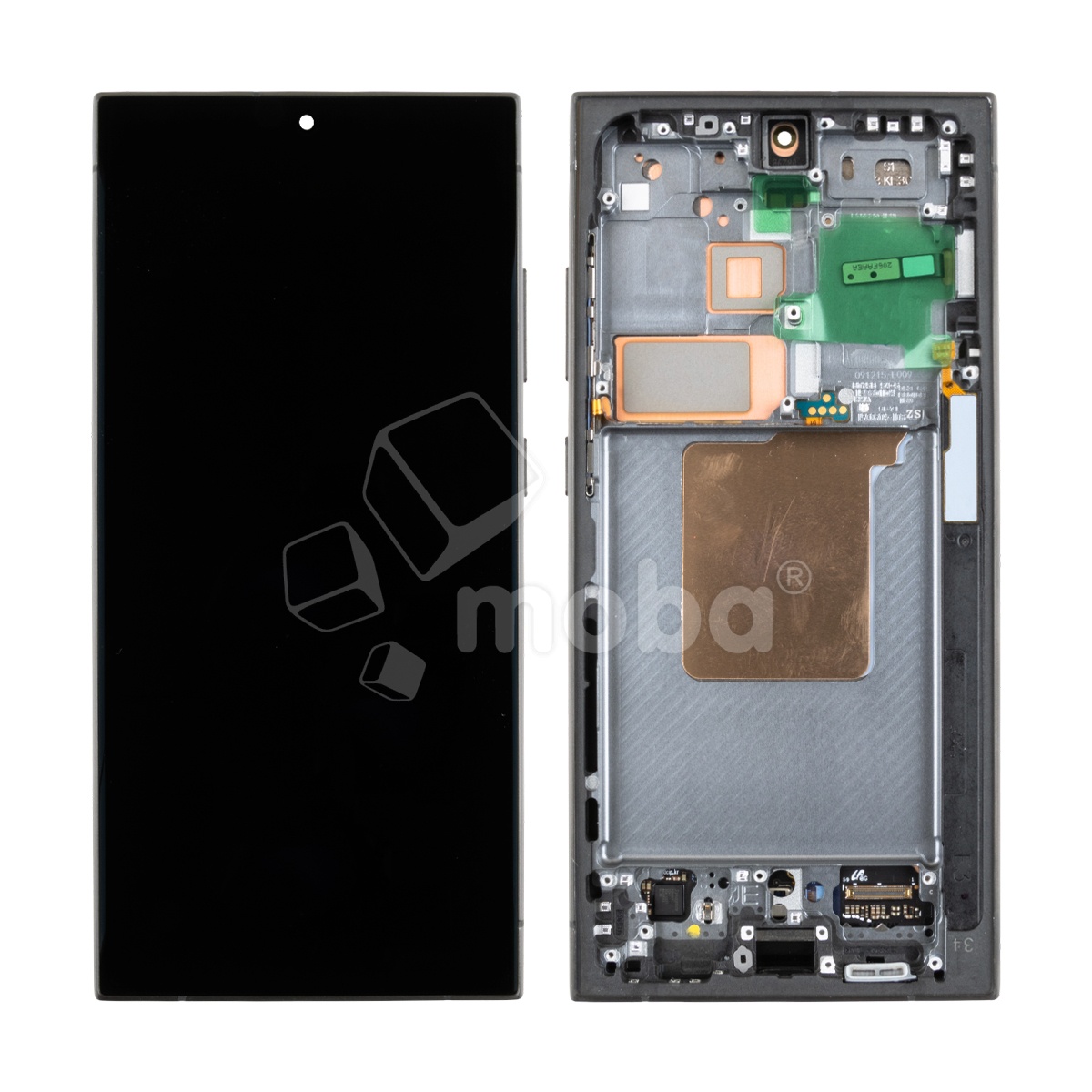 Дисплей для Samsung Galaxy S24 Ultra (S928B) модуль с рамкой Черный - Сервисный Оригинал