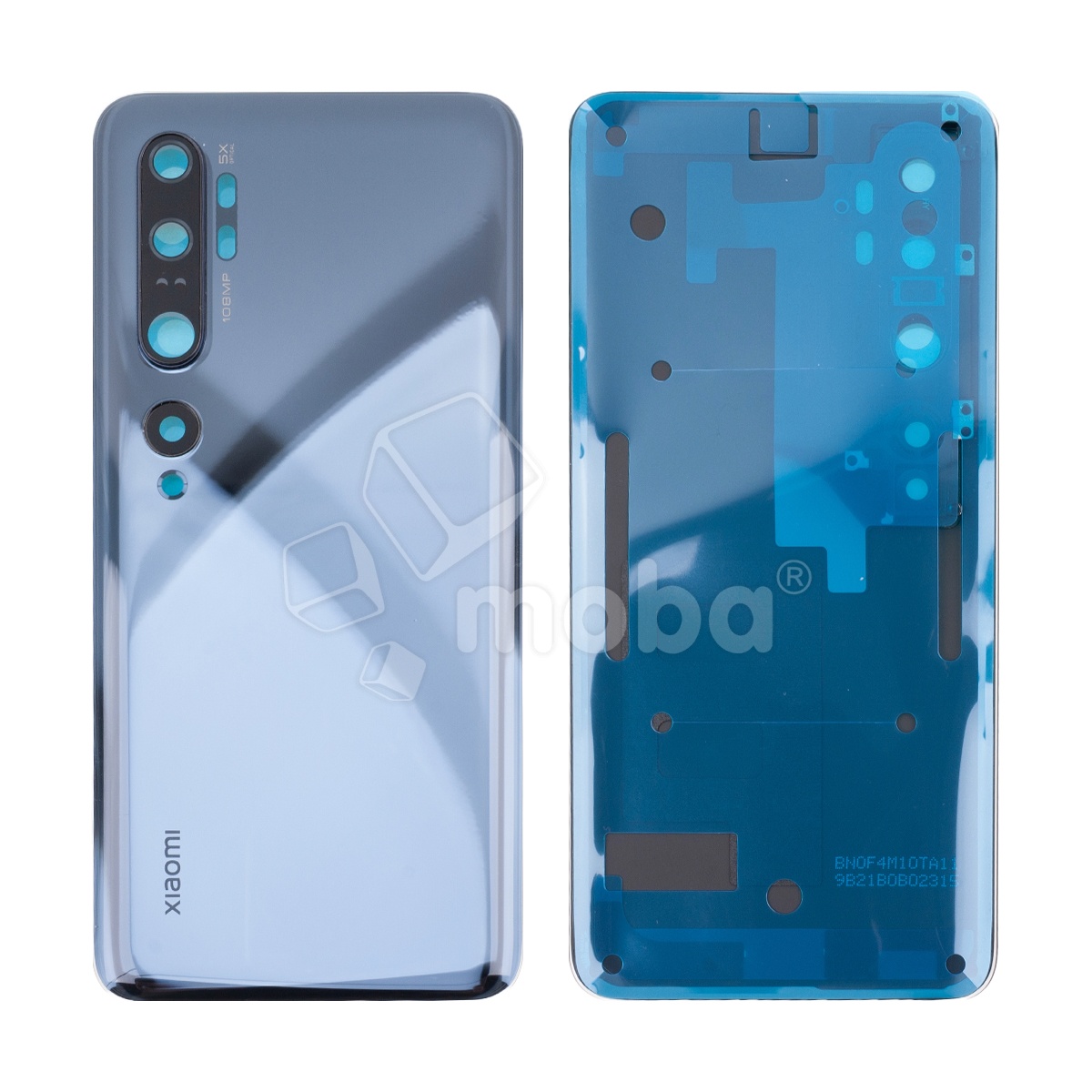 Задняя крышка для Xiaomi Mi Note 10/10 Pro (M1910F4G/M1910F4S) Черный - Премиум