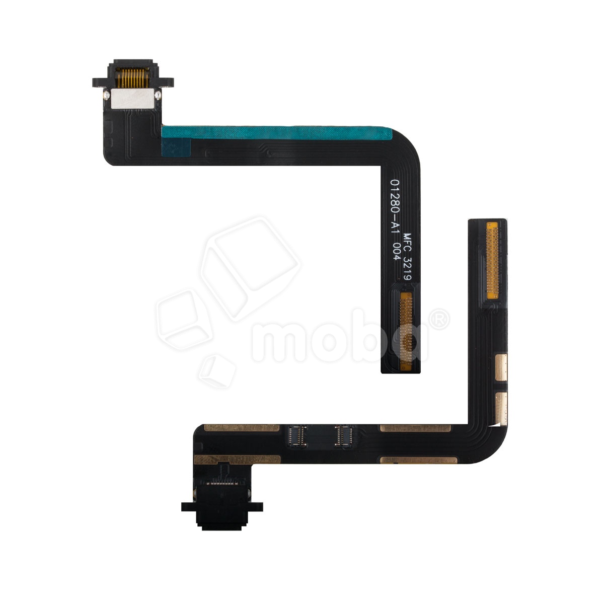 Шлейф для iPad 7/8/9 10.2" 2019/2020/2021 (A2270/A2428/A2429/A2430/A2197/A2198/A2200/A2602/A2603/A2604/A2605) на системный разъем Черный