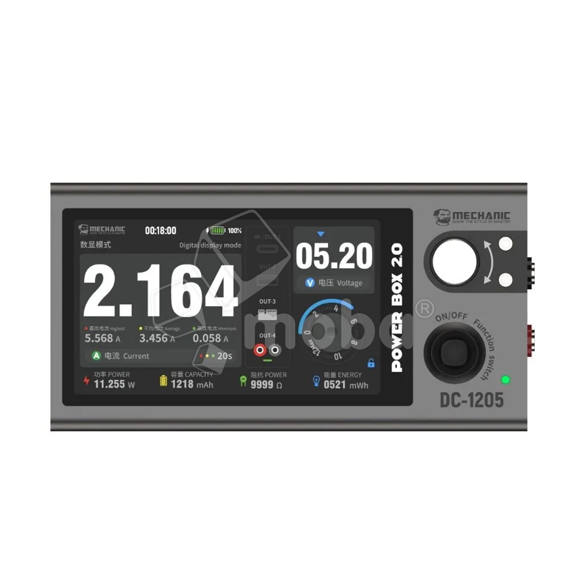 Лабораторный источник питания Mechanic DC-1205 (45W, 5A, 1.3-12V, 10000 mAh, импульсный)