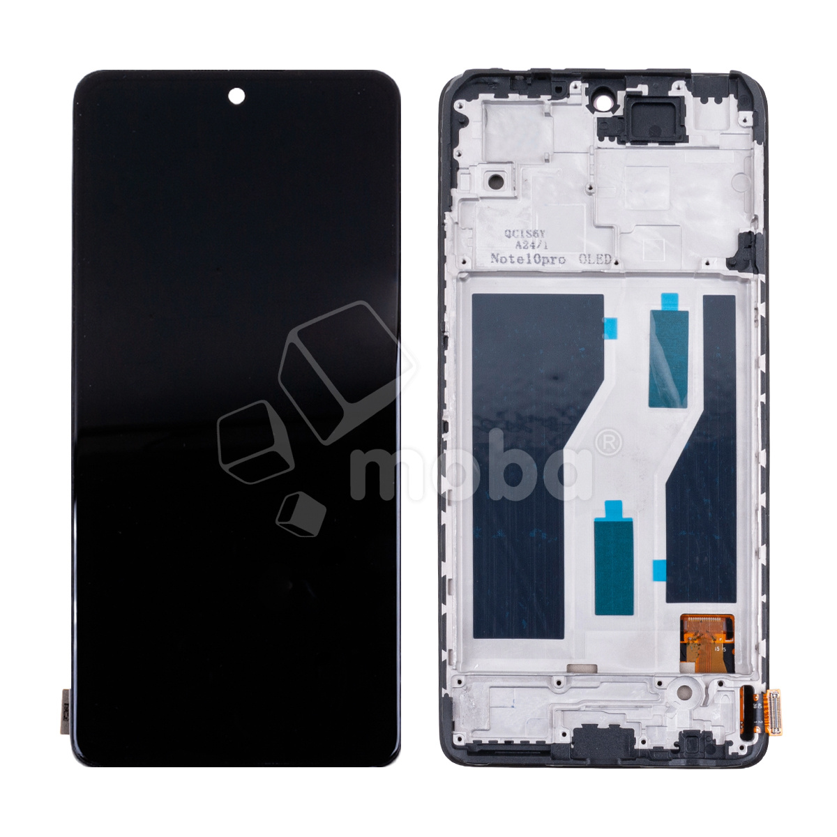 Дисплей для Xiaomi Redmi Note 10 Pro 4G (M2101K6G) модуль с рамкой Черный - (OLED) (Full HD, 450 Кд/м²)