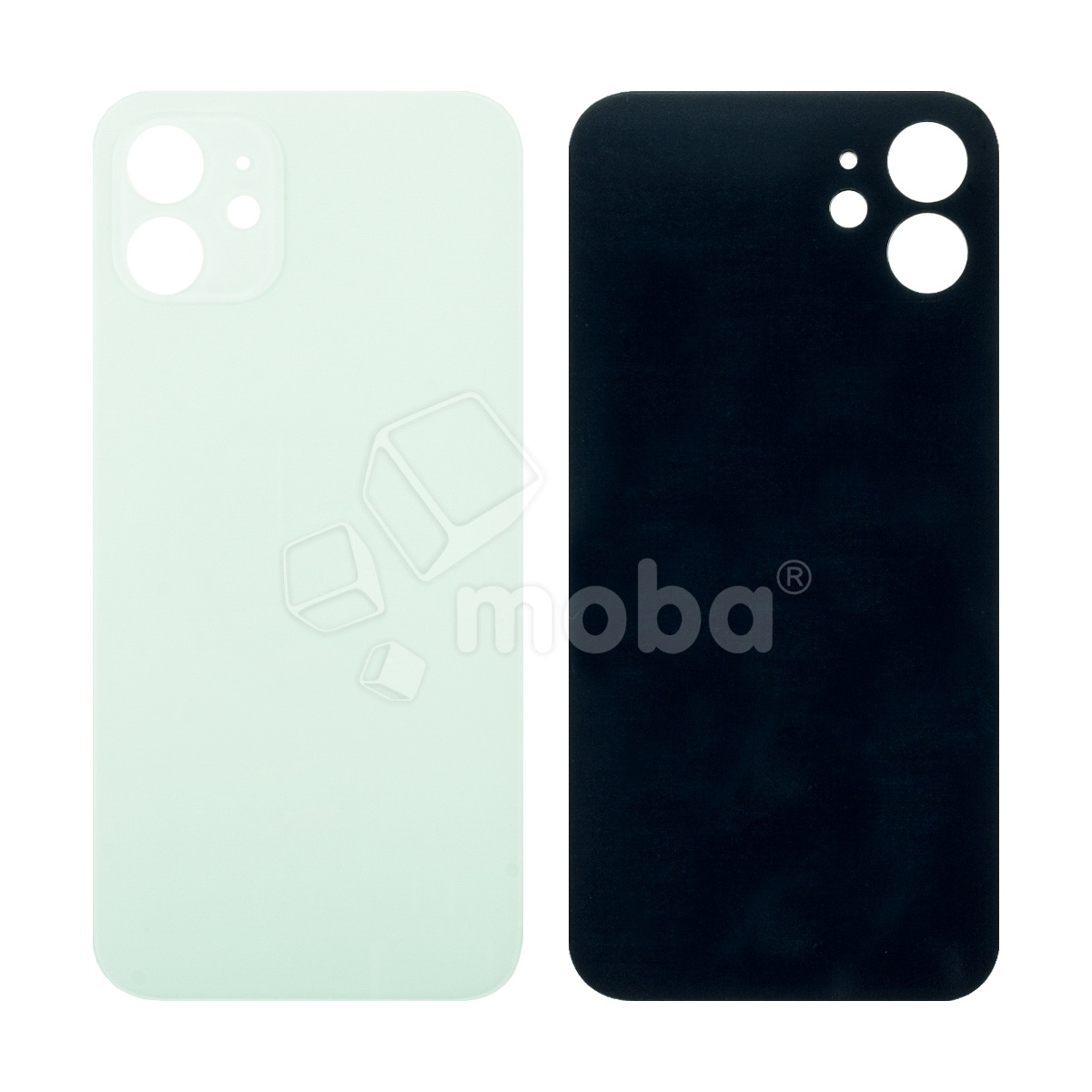 Задняя крышка для iPhone 12 (A2403) Зеленый (стекло, широкий вырез под камеру, логотип)