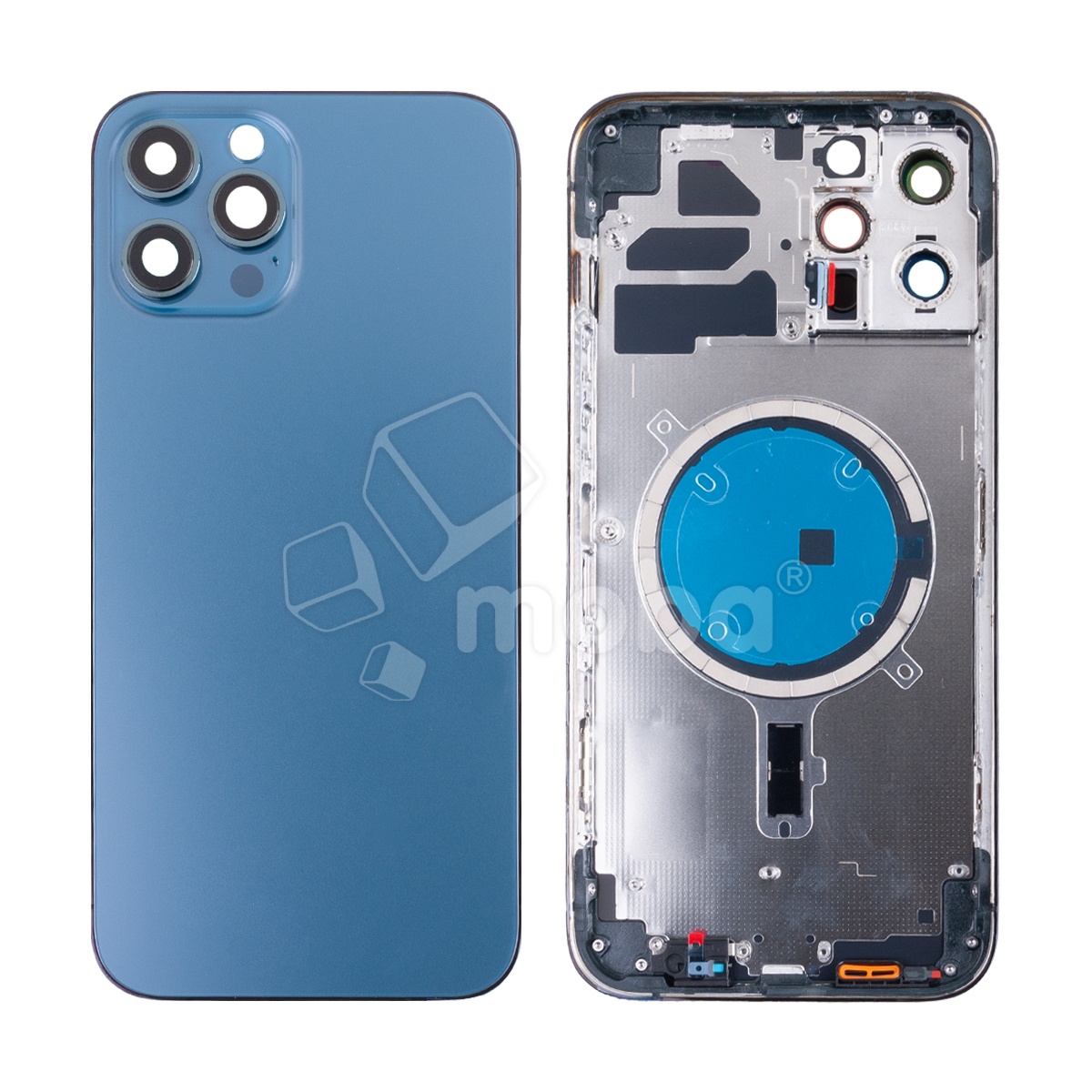 Корпус для iPhone 12 Pro Max (A2411) (1 Sim) Синий - Премиум