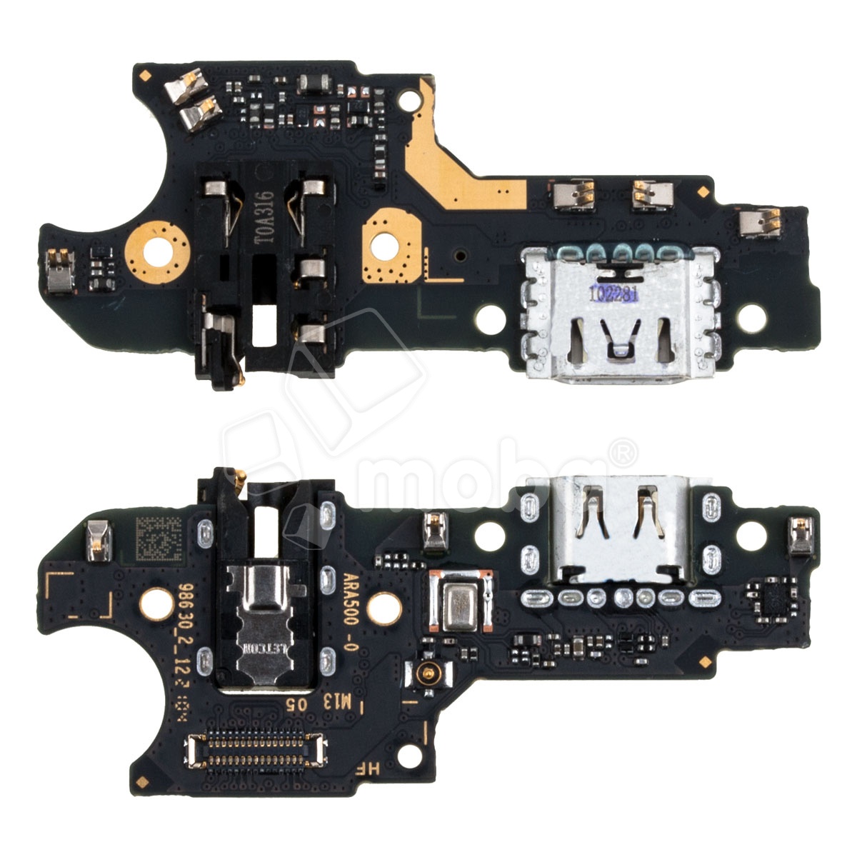 Шлейф для Realme C21Y/C25Y (RMX3263/RMX3262/RMX3261/RMX3269/RMX3265/RMX3268) плата на системный разъем/разъем гарнитуры/микрофон