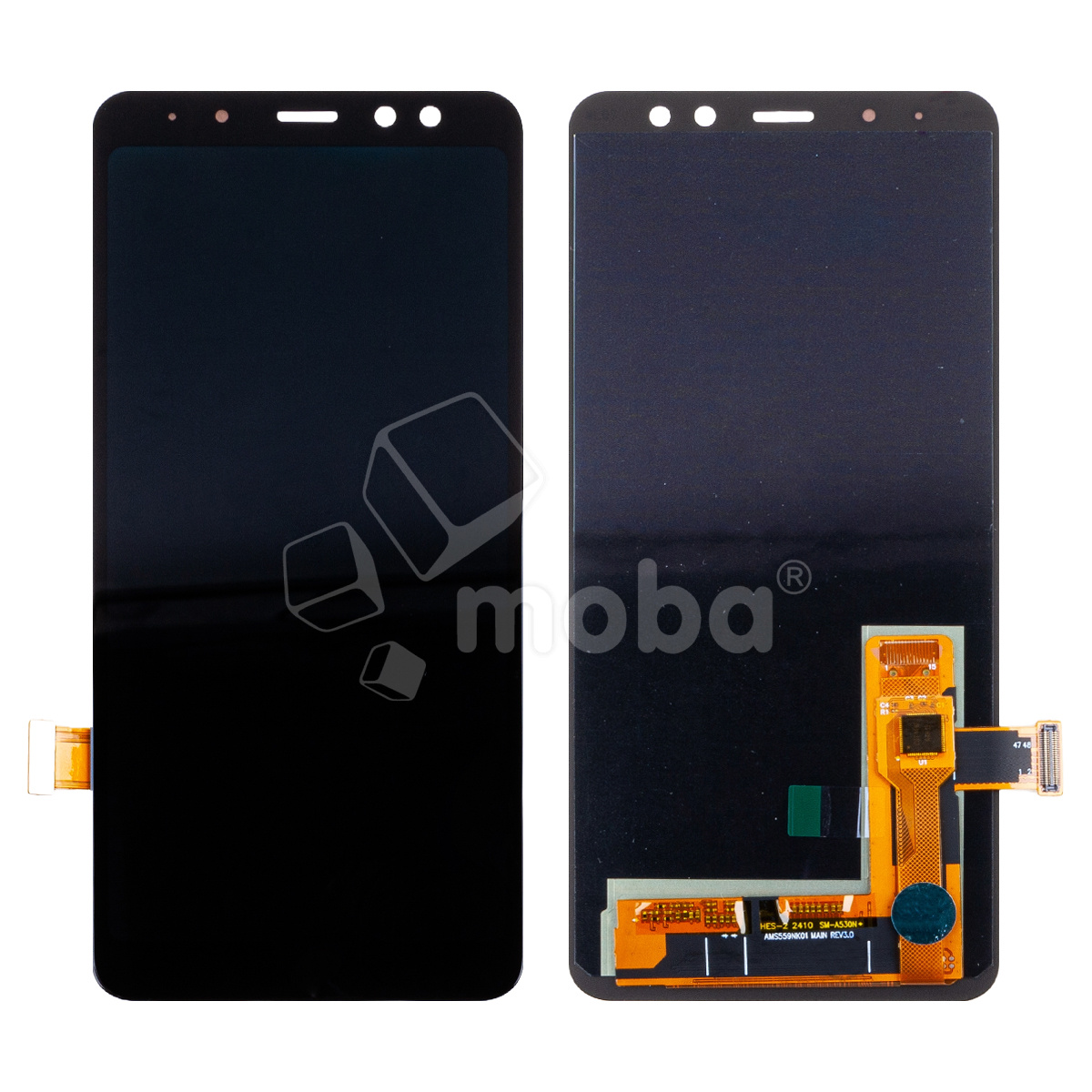 Дисплей для Samsung Galaxy A8 2018 (A530F) в сборе с тачскрином Черный - (OLED) (Full HD, 450 Кд/м²)