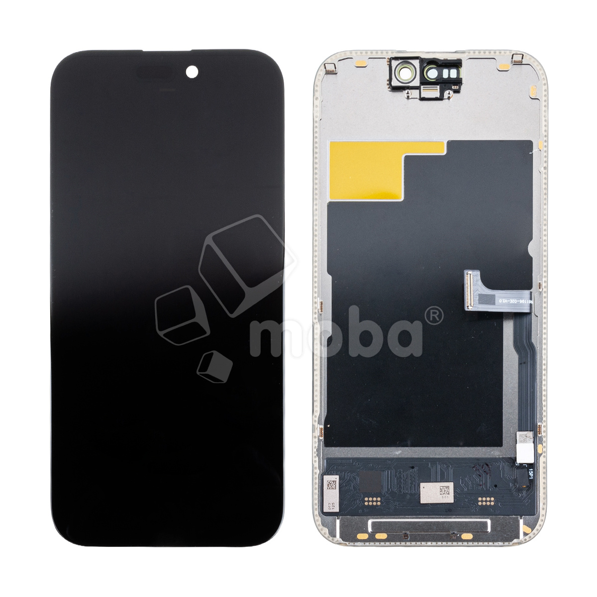 Дисплей для iPhone 15 Pro (A3102) в сборе с тачскрином Черный - (Soft OLED, Full HD COP, 850 Кд/м², 120 Гц) (с верификацией = с привязкой без ошибки)