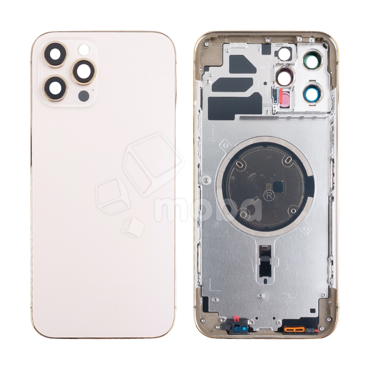 Корпус для iPhone 12 Pro Max (A2411) (1 Sim) Золото - Премиум