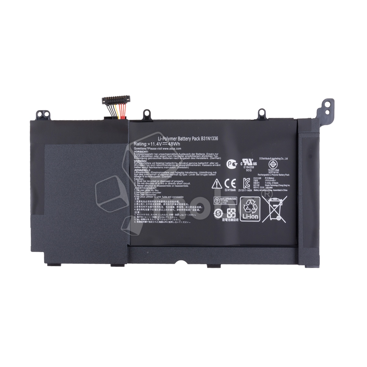 Аккумуляторная батарея для ноутбука Asus V551LB (B31N1336) 4080 mAh