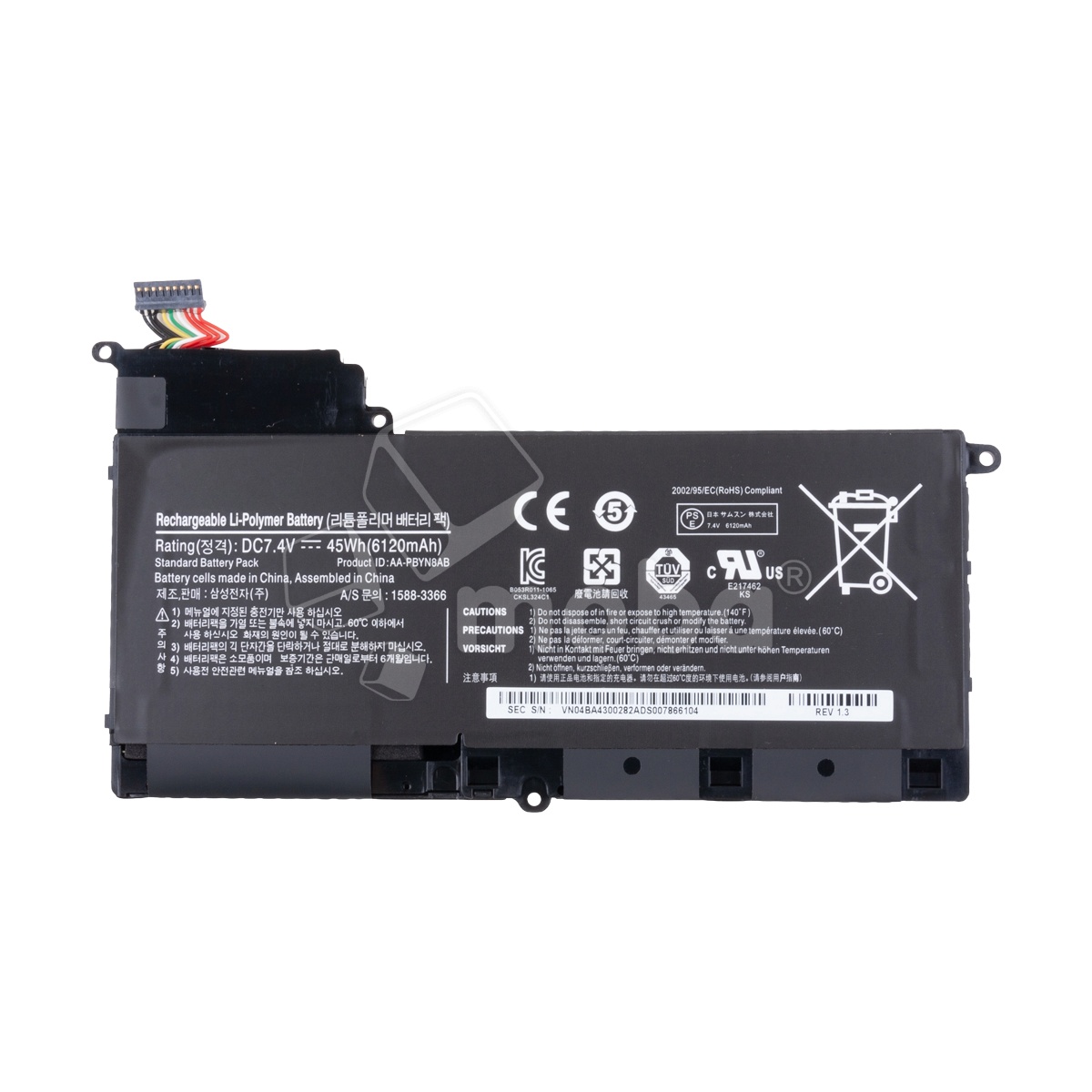 Аккумуляторная батарея для ноутбука Samsung Galaxy NP530U4B (AA-PBYN8AB) 6120 mAh