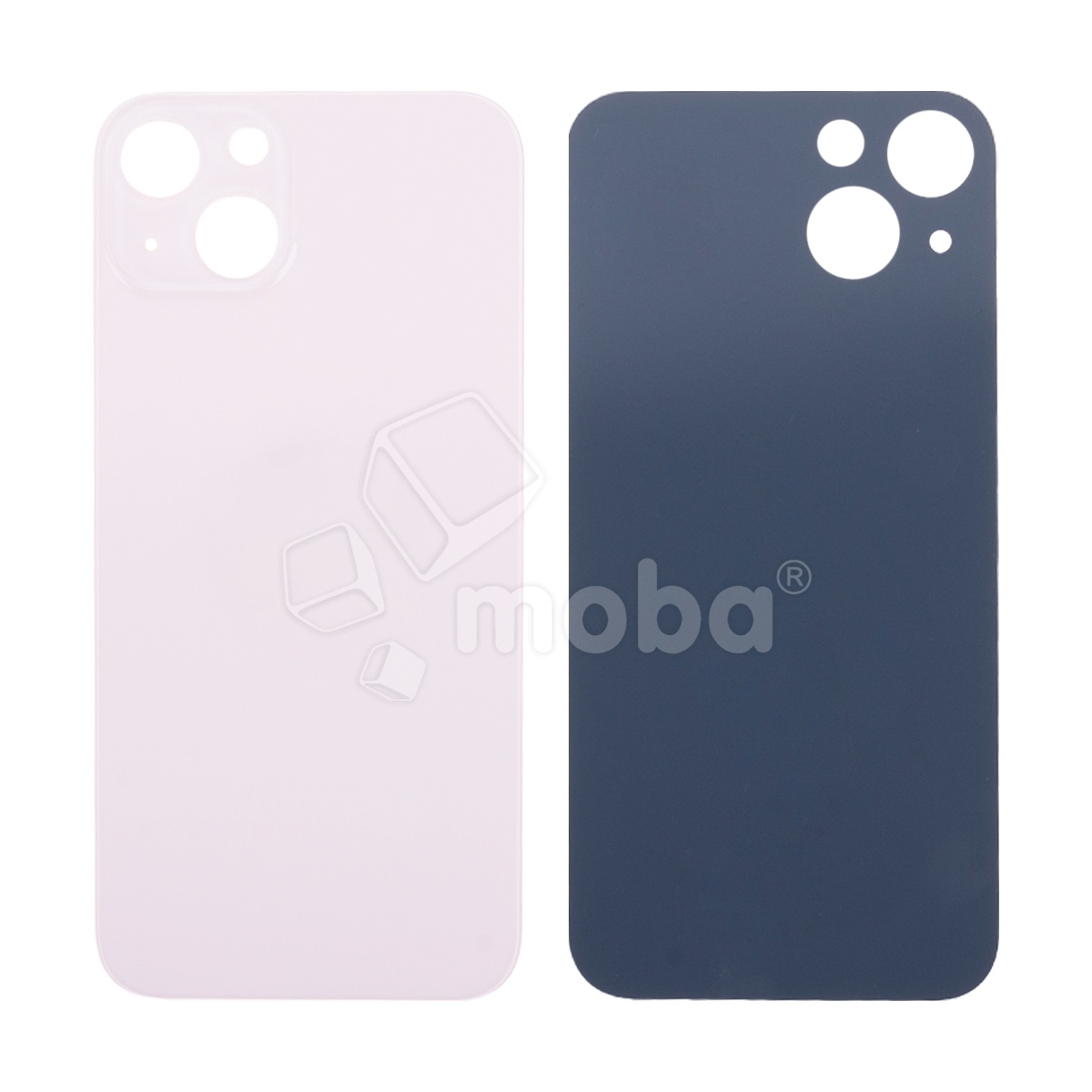 Задняя крышка для iPhone 13 (A2635) Розовый (стекло, узкий вырез под камеру, логотип) - Премиум
