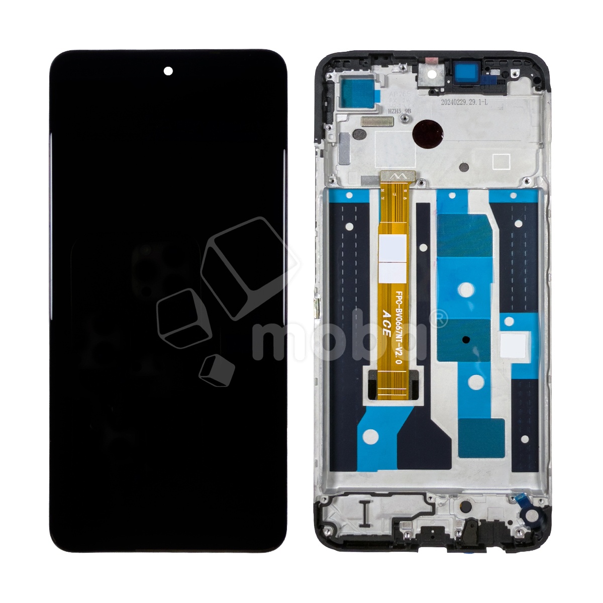 Дисплей для Realme C65 4G (RMX3910) модуль с рамкой Черный - OR (HD+, 300 Кд/м², 90 Гц)