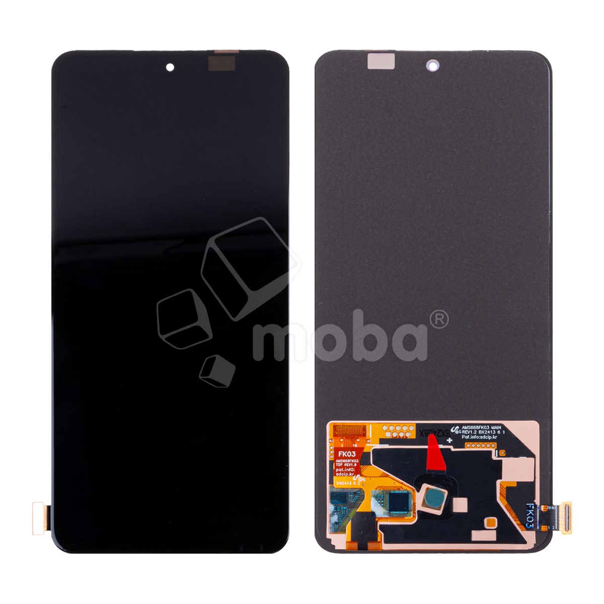 Дисплей для OPPO Reno 12 F 4G/Realme 12 4G (CPH2687/RMX3871) в сборе с тачскрином Черный - (OLED) (Full HD, 450 Кд/м²)