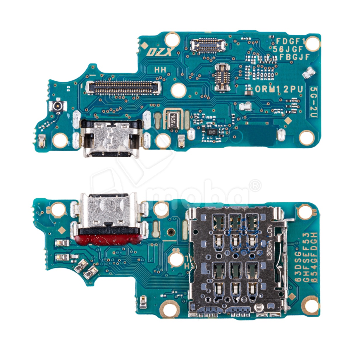 Шлейф для Realme 12+ 5G/12 4G (RMX3867/RMX3871) плата системный разъем/разъем SIM/микрофон