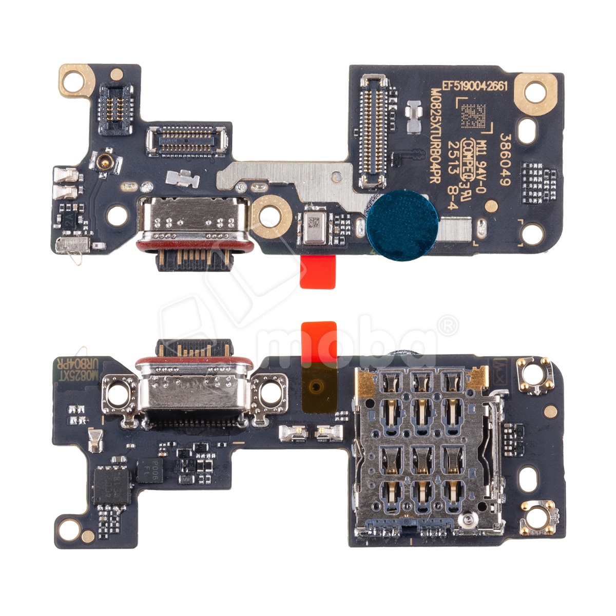 Шлейф для Xiaomi Poco F7 (25053PC47G/25053PC47I) плата системный разъем/разъем SIM/микрофон - Премиум