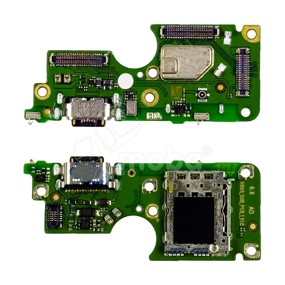 Шлейф для Infinix Zero 30 4G/5G (X6731B/X6731) плата на системный разъем/разъем SIM/микрофон - Премиум