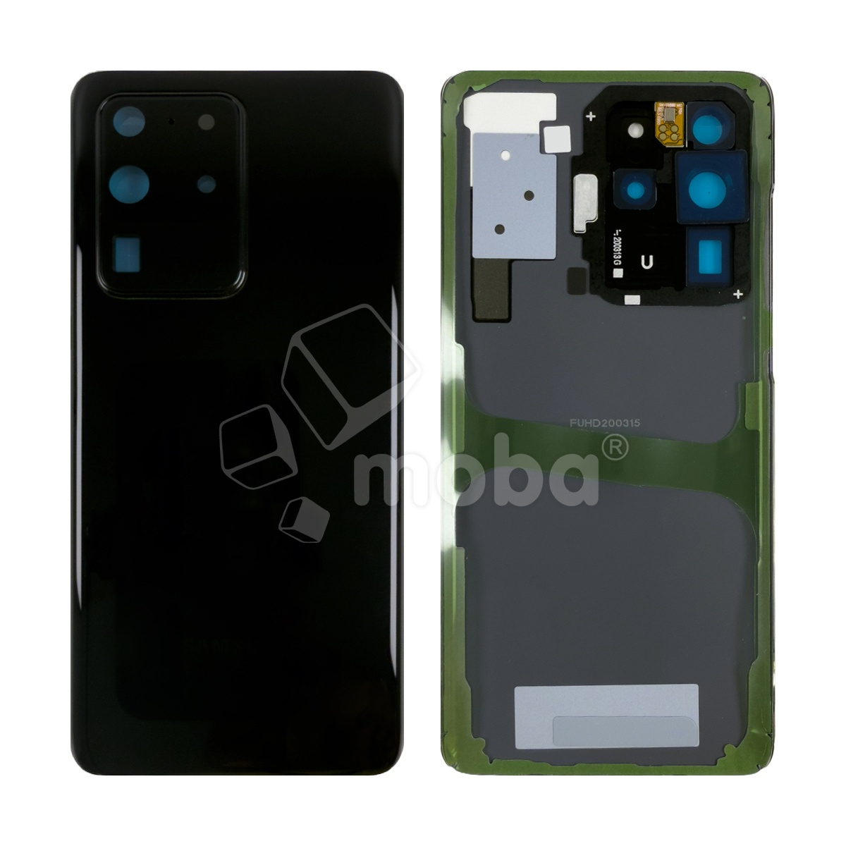 Задняя крышка для Samsung Galaxy S20 Ultra (G988B) Черный - OR