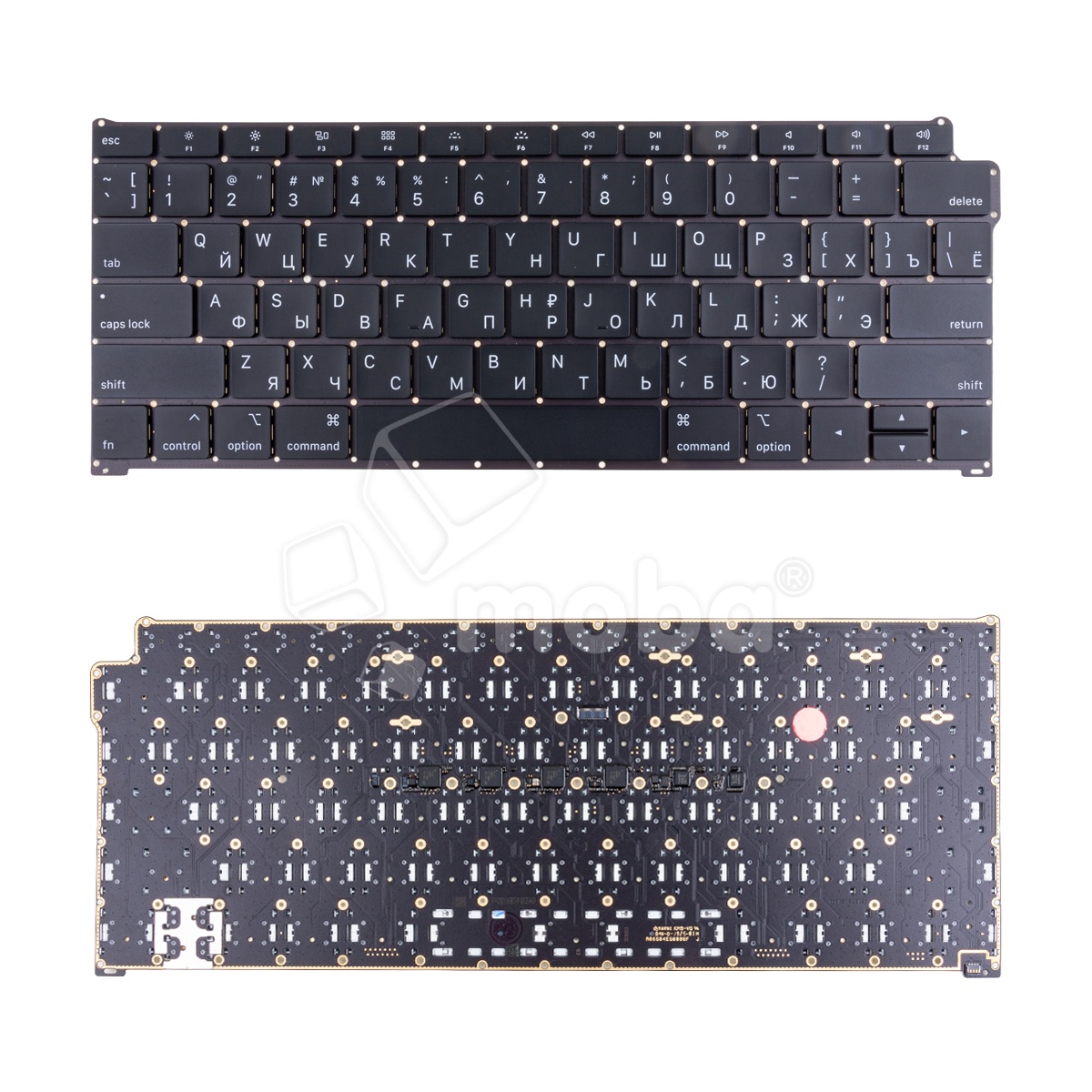 Клавиатура для ноутбука MacBook Air 13" A1932 (2018-2019, прямой Enter RU) Черный