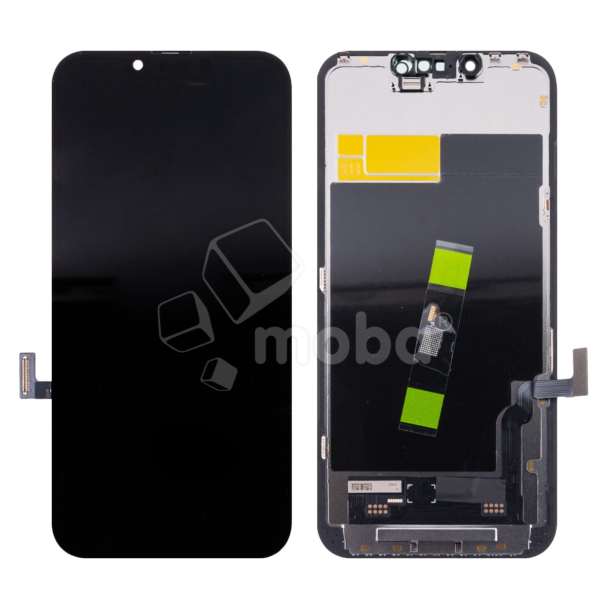 Дисплей для iPhone 13 (A2635) в сборе с тачскрином Черный - (Soft OLED, Full HD COP, 850 Кд/м²) (площадка под IC)