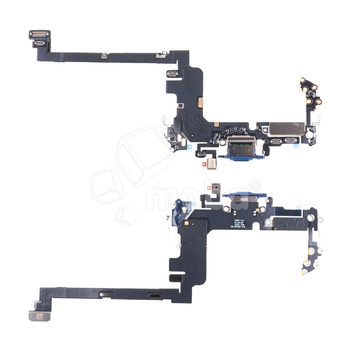 Шлейф для iPhone 17 Pro (A3523) на системный разъем/микрофон Синий - Премиум